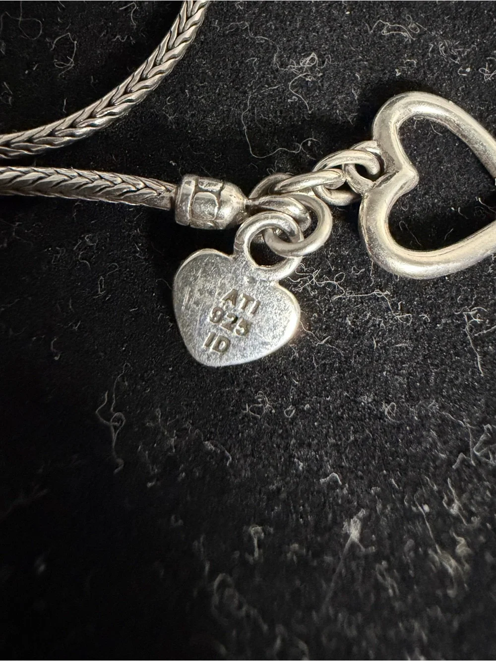 Annika Witt 925 Sterling silver heart toggle bracelet. Designer